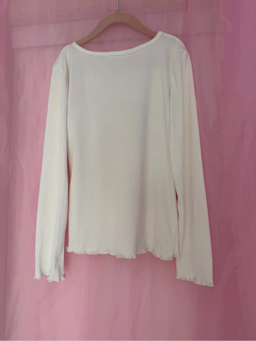 4/$25 Girls Ribbed  V-Neck Long Sleeve Top - Blue, White, Navy  Size 10/12